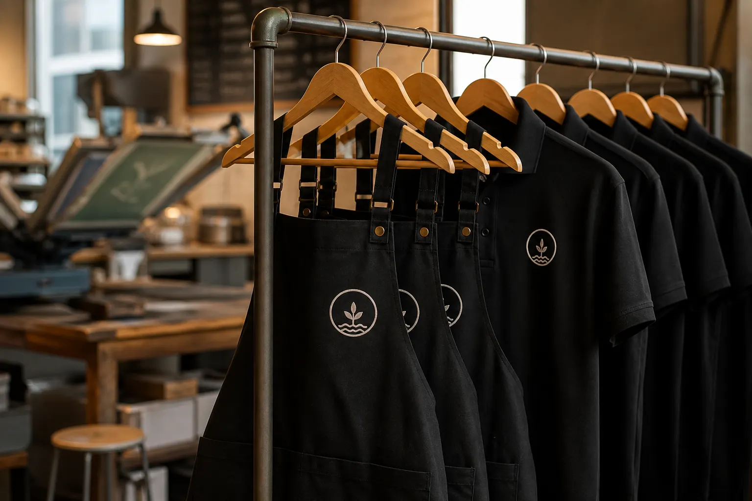Uniform Printing for Cafés and Restaurants — Aprons, Polos, Tees